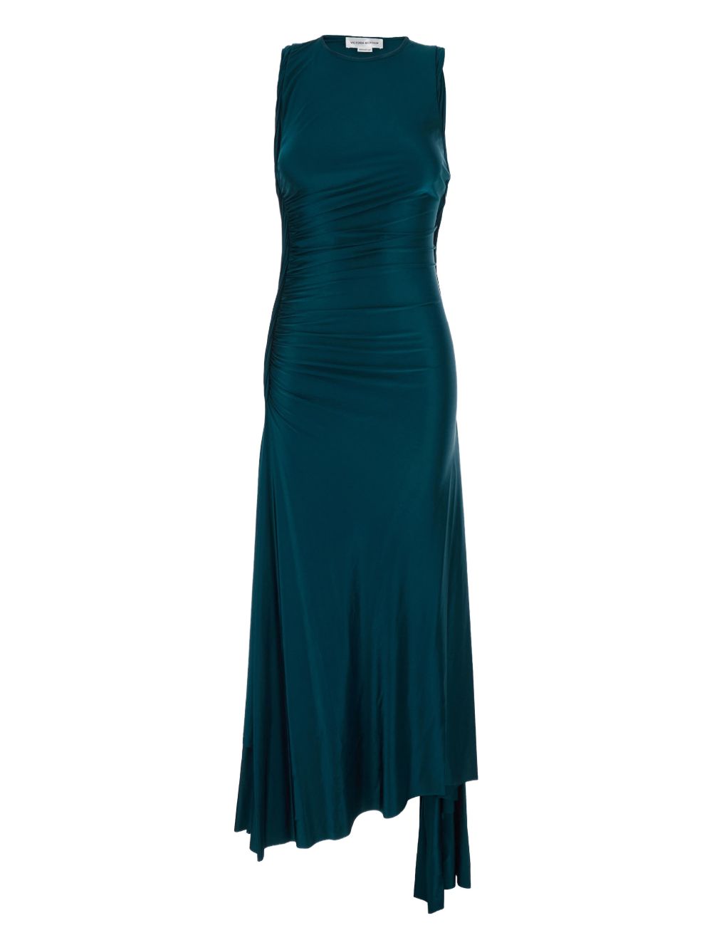 Abito midi asimmetrico in blu ottanio Victoria Beckham - donna 