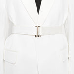Blazer con revers a lancia con cintura in bianco Victoria beckham - donna 