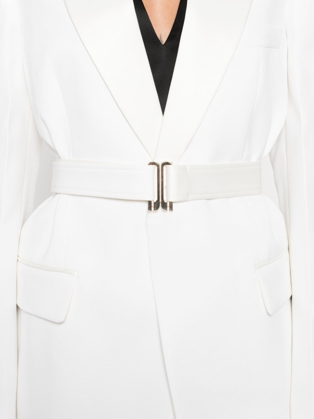 Blazer con revers a lancia con cintura in bianco Victoria beckham - donna 