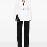 Blazer con revers a lancia con cintura in bianco Victoria beckham - donna 