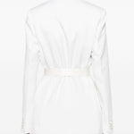 Blazer con revers a lancia con cintura in bianco Victoria beckham - donna 