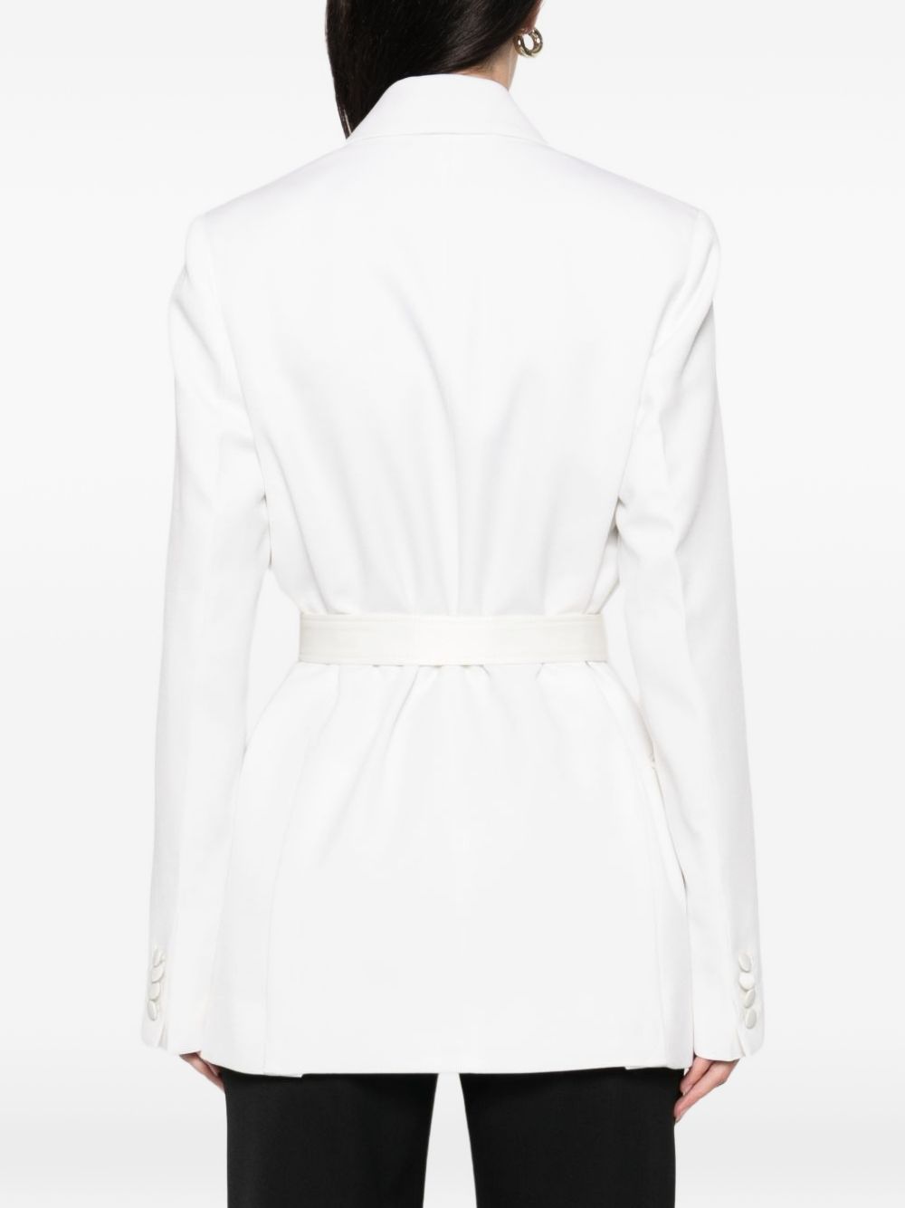 Blazer con revers a lancia con cintura in bianco Victoria beckham - donna 