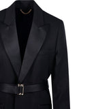 Blazer con cintura in nero Victoria beckham - donna 