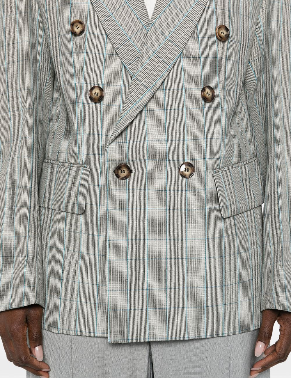 Blazer doppiopetto in grigio Victoria beckham - donna 