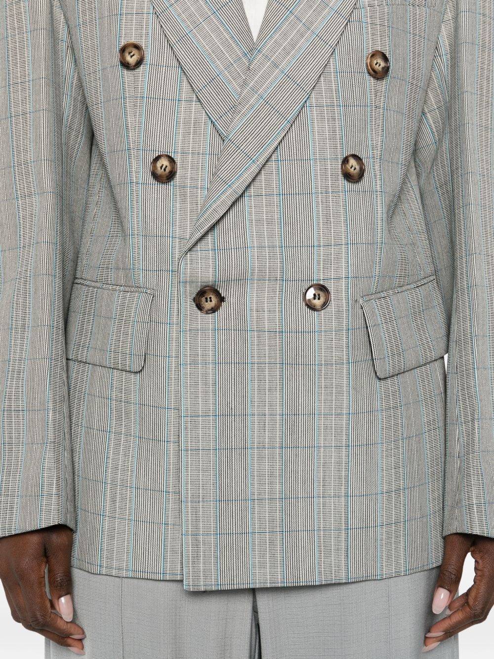 Blazer doppiopetto in grigio Victoria beckham - donna 