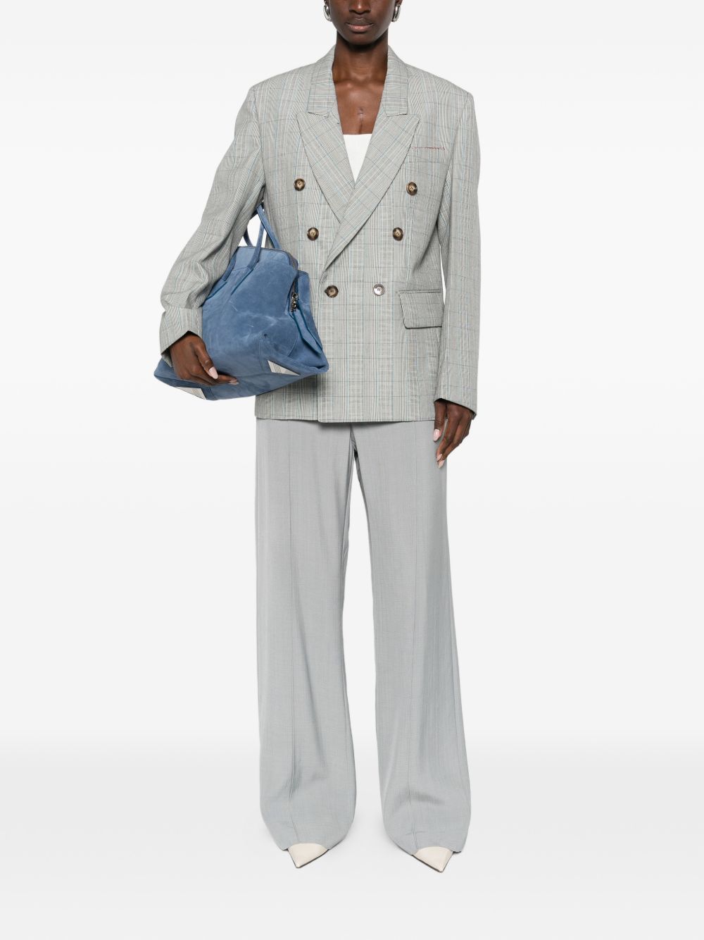 Blazer doppiopetto in grigio Victoria beckham - donna 