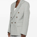Blazer doppiopetto in grigio Victoria beckham - donna 