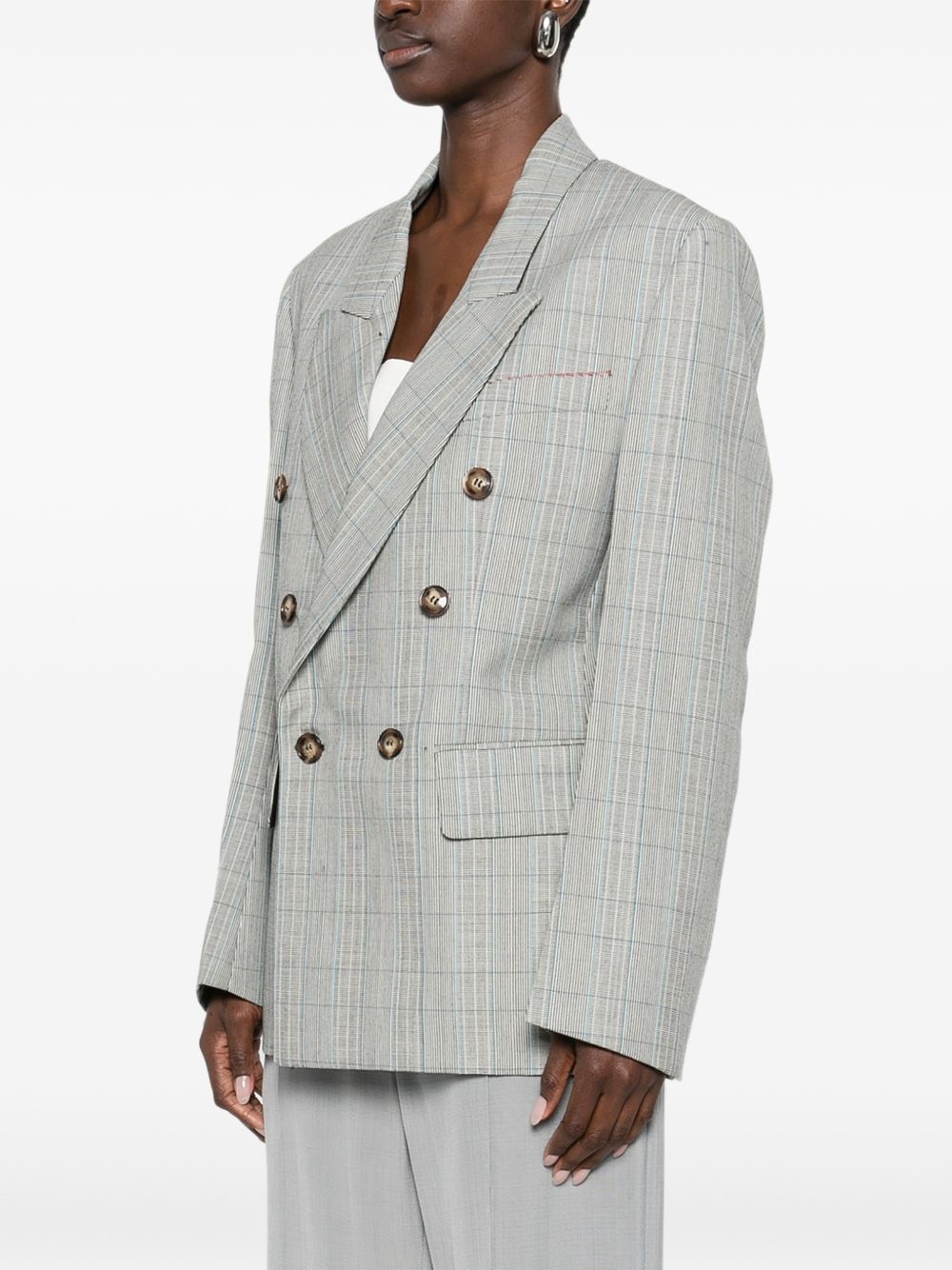 Blazer doppiopetto in grigio Victoria beckham - donna 