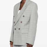 Blazer doppiopetto in grigio Victoria beckham - donna 