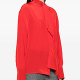 Camicia con collo lavallière in rosso Victoria Beckham - donna 