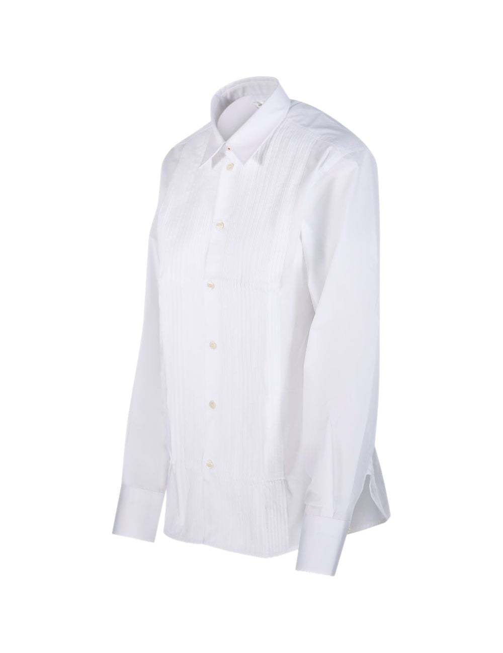 Camicia con collo plisse in bianco Victoria Beckham - donna 
