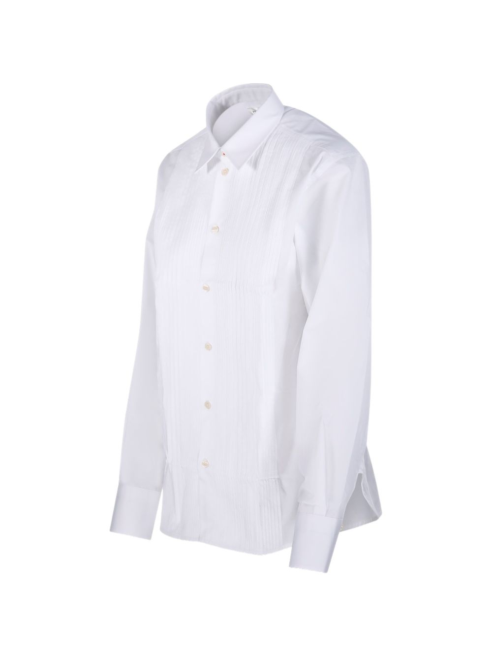Camicia con collo plisse in bianco Victoria Beckham - donna 