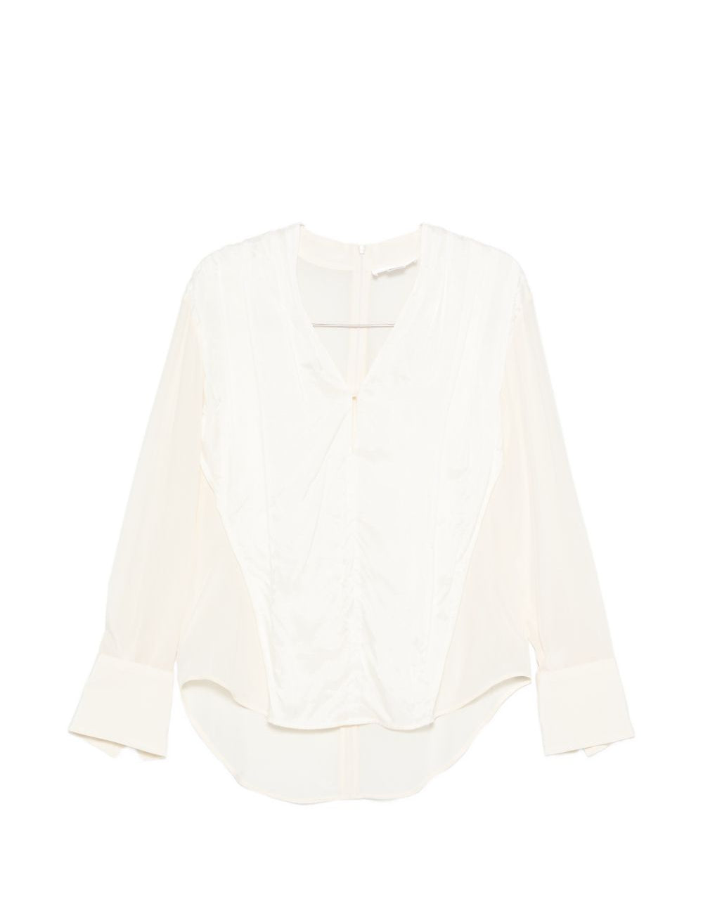 Blusa con dettaglio polsino in bianco Victoria beckham - donna 