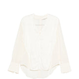 Blusa con dettaglio polsino in bianco Victoria beckham - donna 