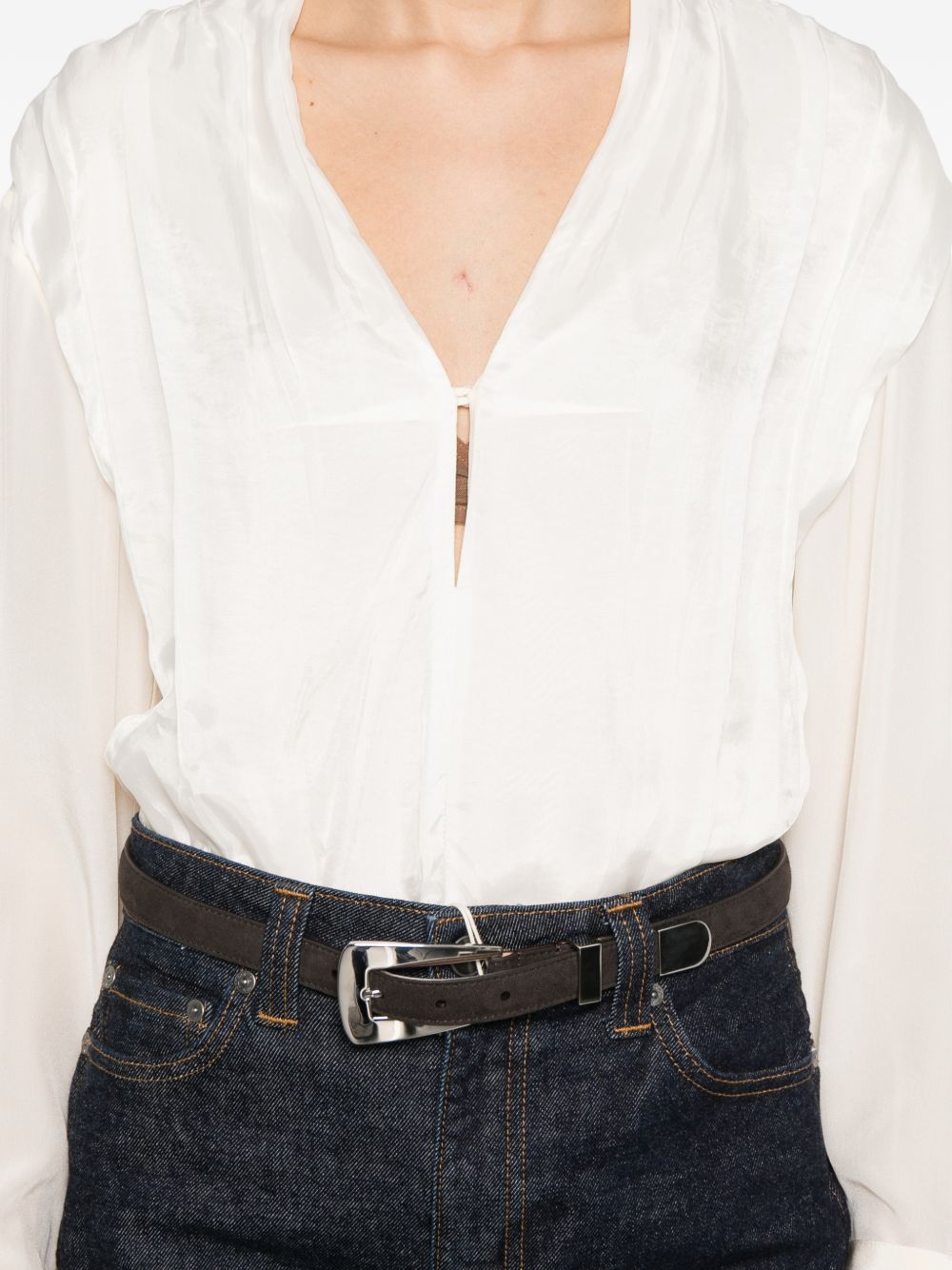 Blusa con dettaglio polsino in bianco Victoria beckham - donna 