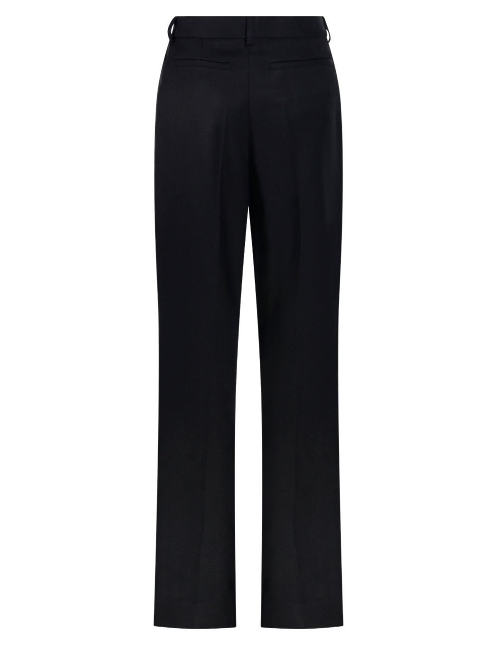 Pantaloni dritti con pieghe in nero Victoria beckham - donna 