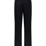 Pantaloni dritti con pieghe in nero Victoria beckham - donna 