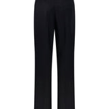 Pantaloni dritti con pieghe in nero Victoria beckham - donna 