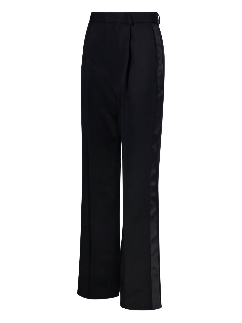 Pantaloni dritti con pieghe in nero Victoria beckham - donna 
