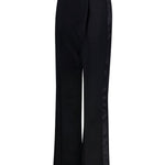 Pantaloni dritti con pieghe in nero Victoria beckham - donna 
