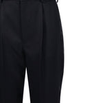 Pantaloni dritti con pieghe in nero Victoria beckham - donna 