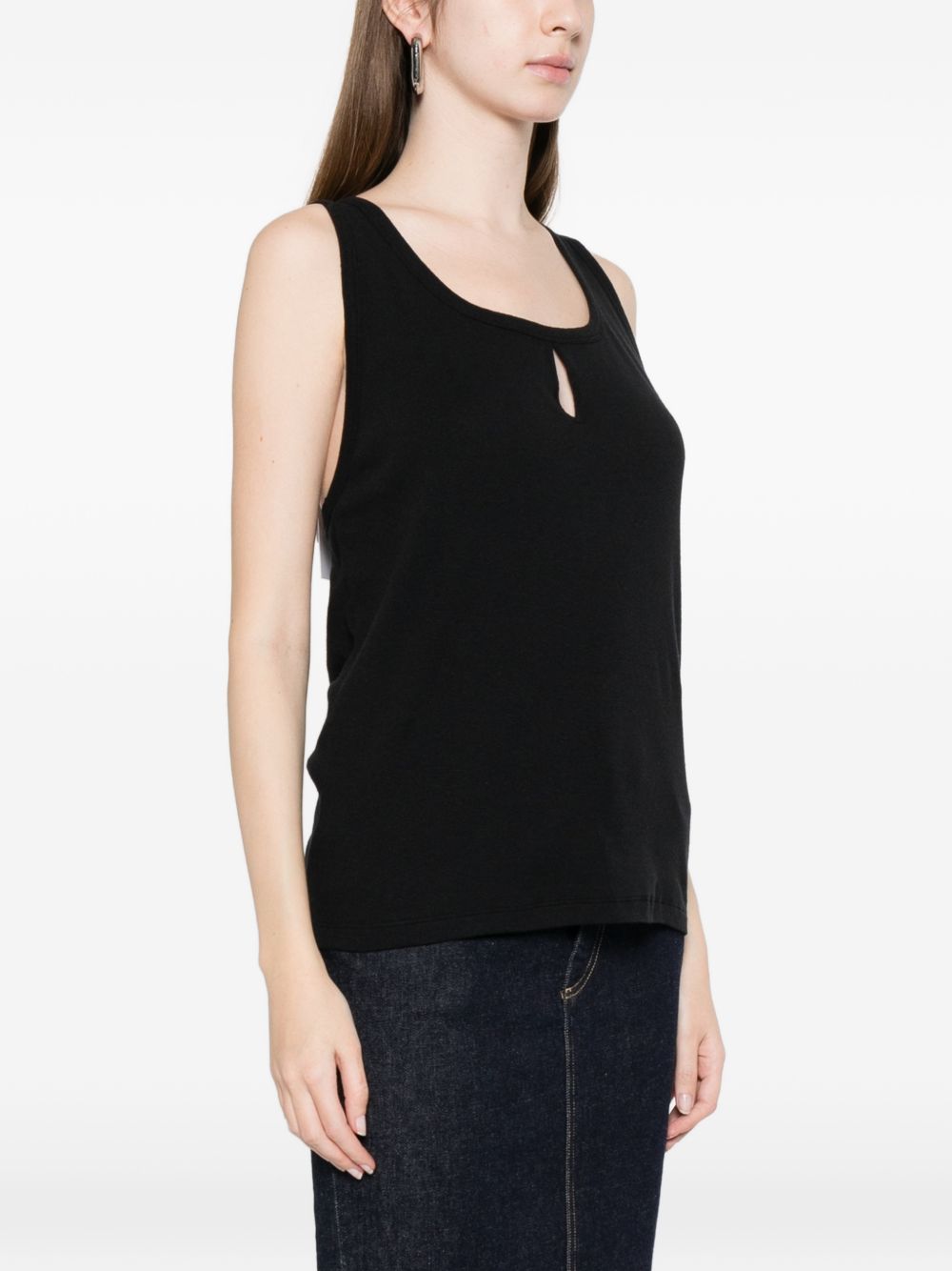 Canotta con apertura in nero Victoria beckham - donna 