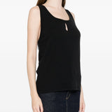 Canotta con apertura in nero Victoria beckham - donna 