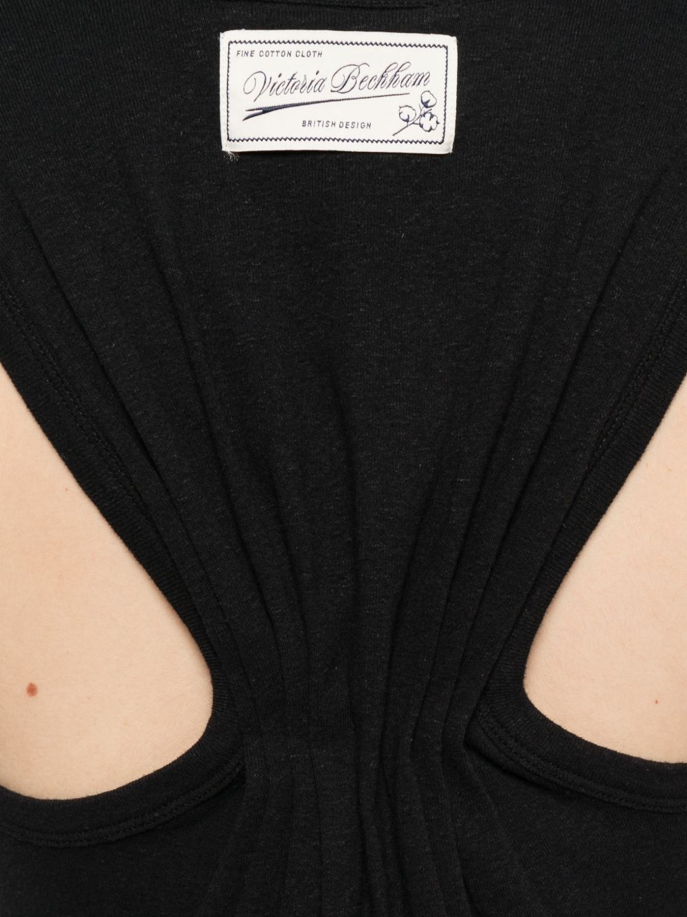 Canotta con apertura in nero Victoria beckham - donna 