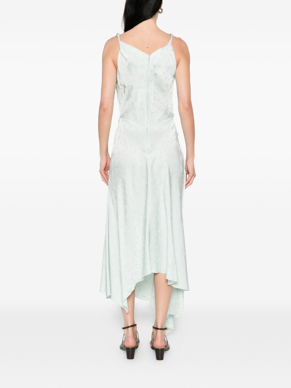 Abito midi posy con drapeggio in celeste Victoria beckham - donna 