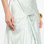 Abito midi posy con drapeggio in celeste Victoria beckham - donna 
