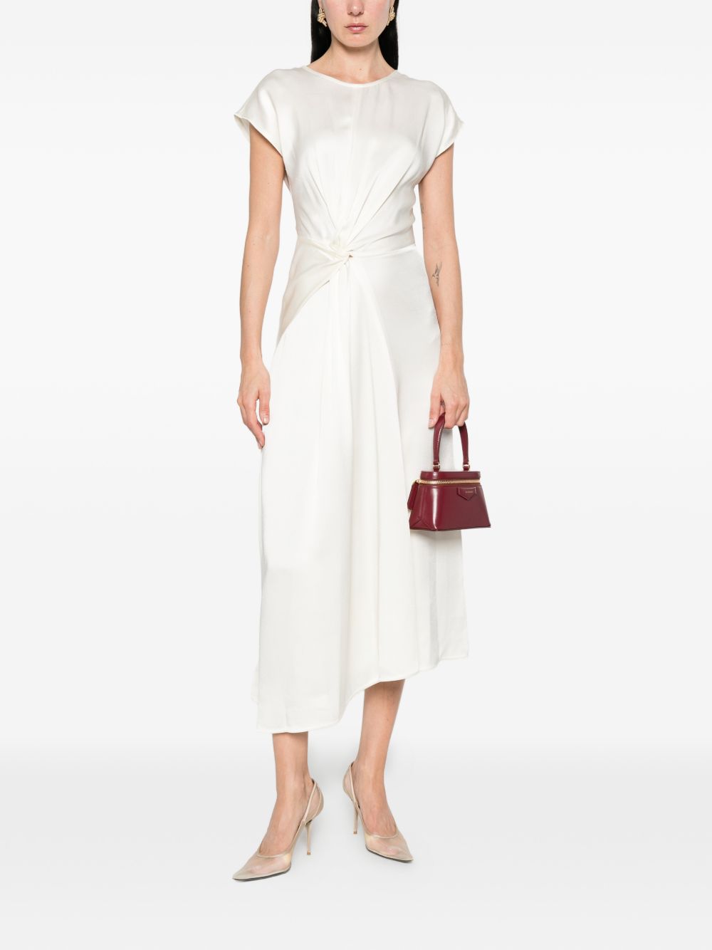 Abito Aria con nodo in bianco Victoria beckham - donna 