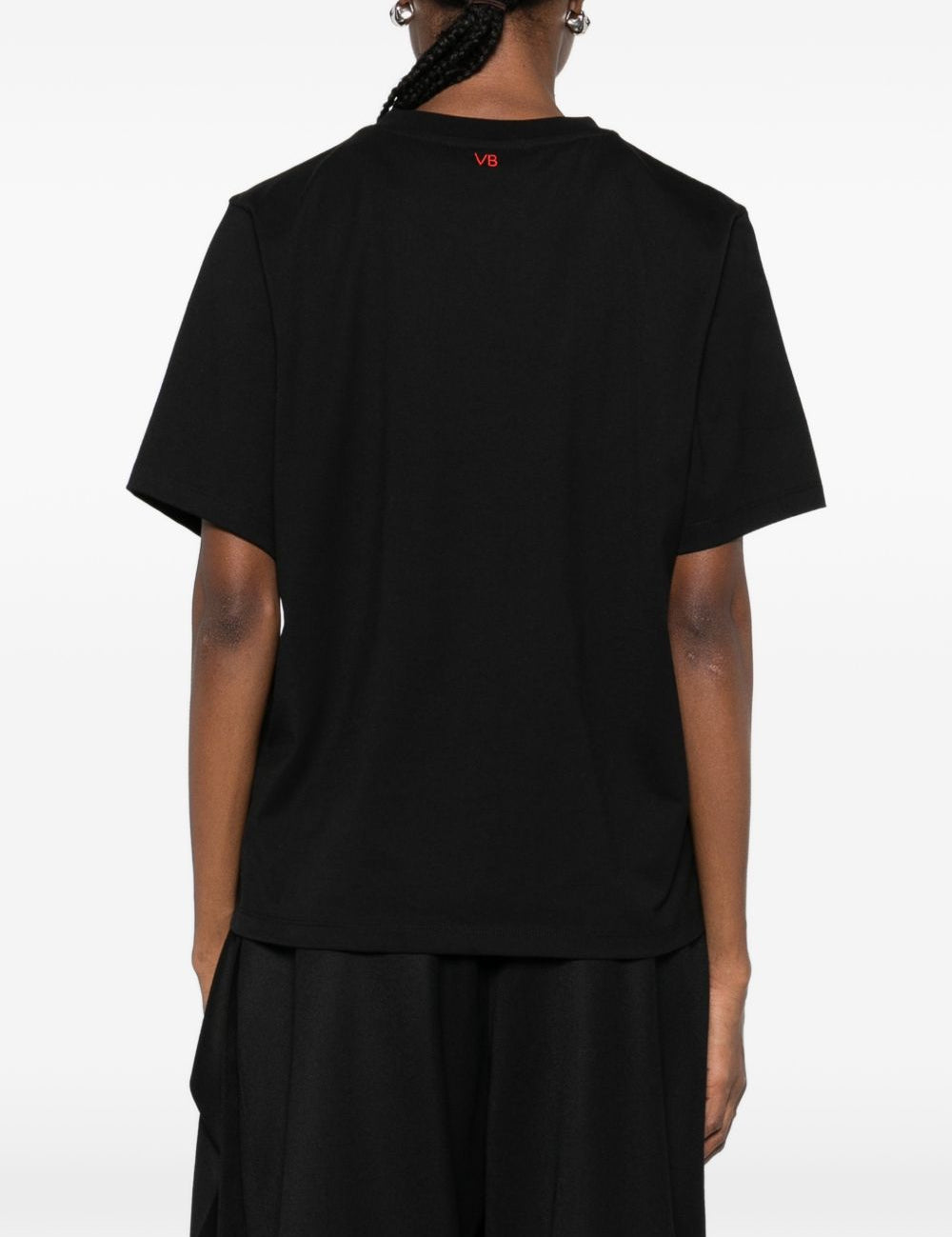 T-shirt in cotone in nero Victoria beckham - donna 