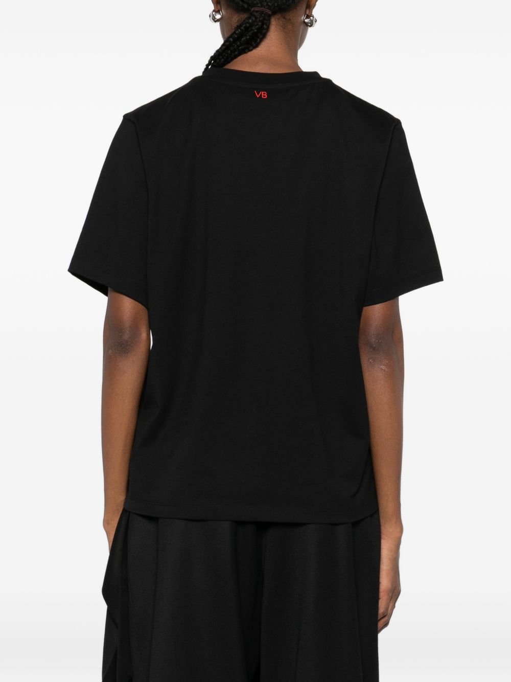 T-shirt in cotone in nero Victoria beckham - donna 