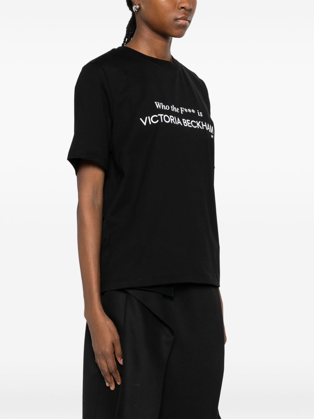 T-shirt in cotone in nero Victoria beckham - donna 