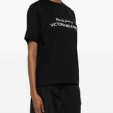 T-shirt in cotone in nero Victoria beckham - donna 