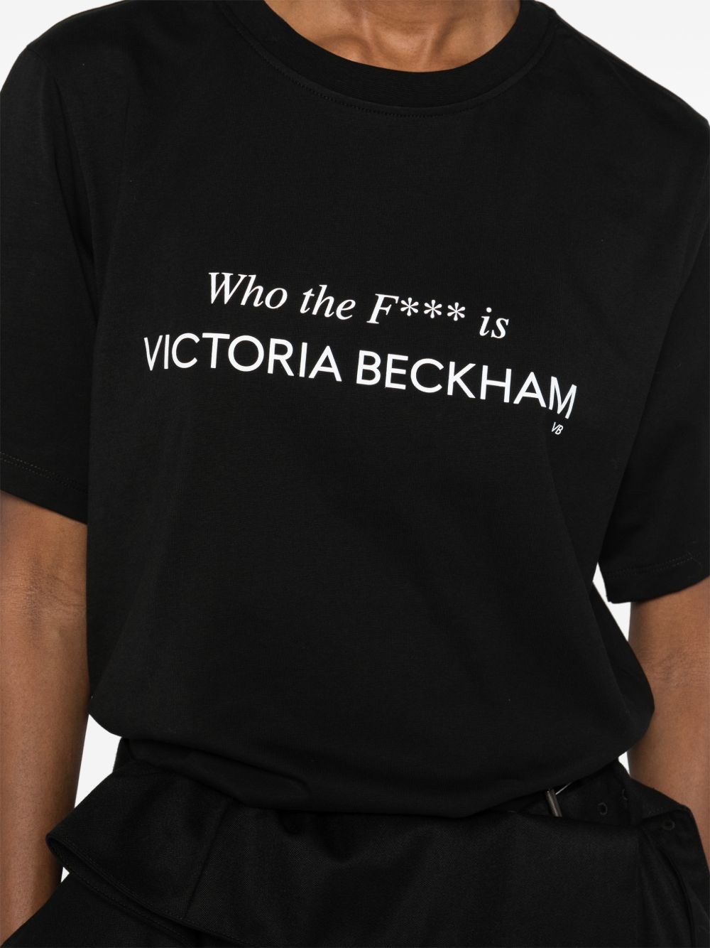 T-shirt in cotone in nero Victoria beckham - donna 