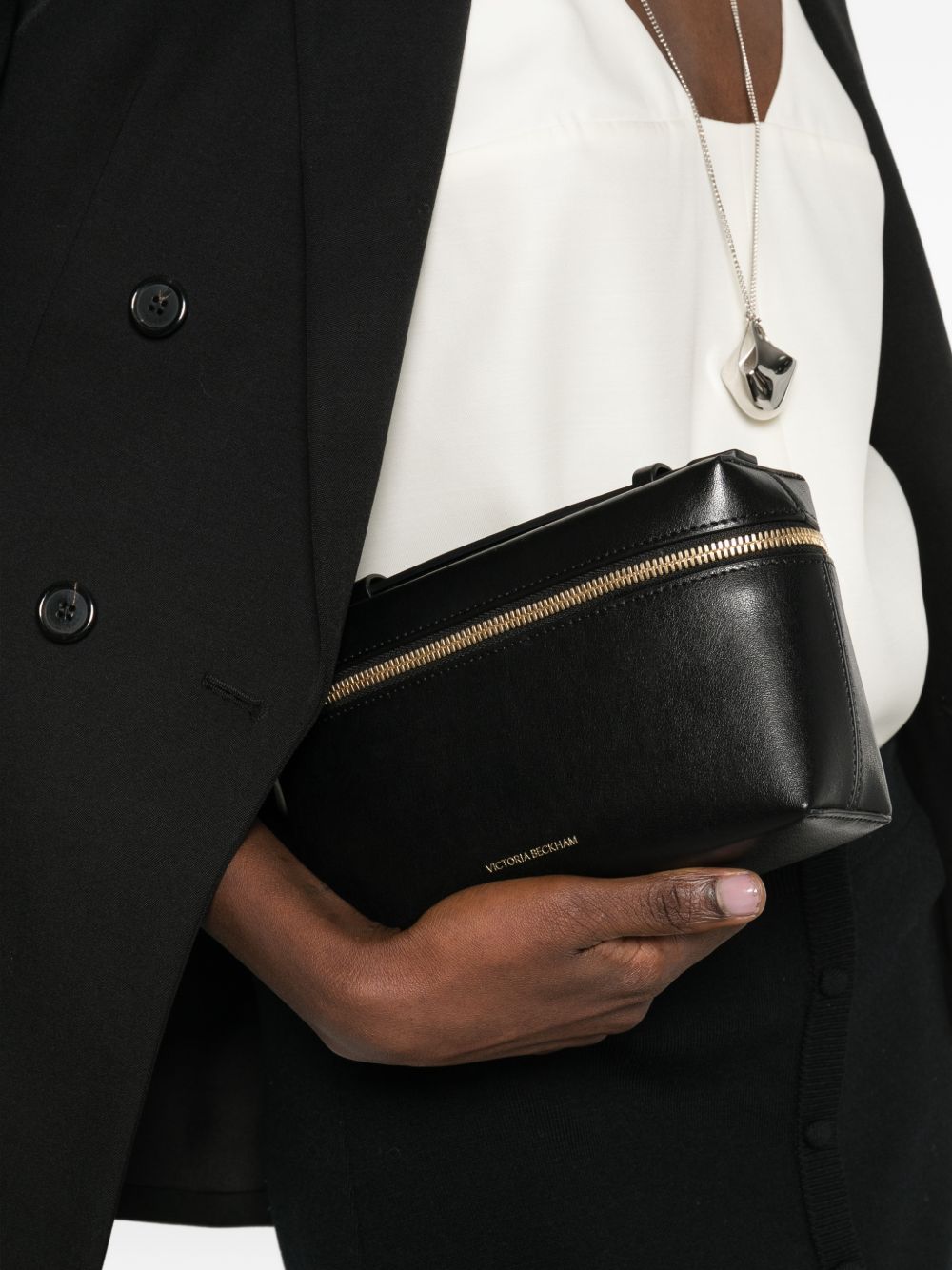Borsa a mano Vanity in nero Victoria Beckham - donna 