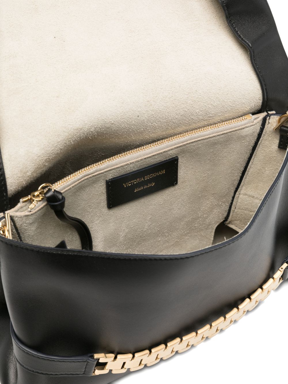 Borsa clutch con catena in nero Victoria Beckham - donna 