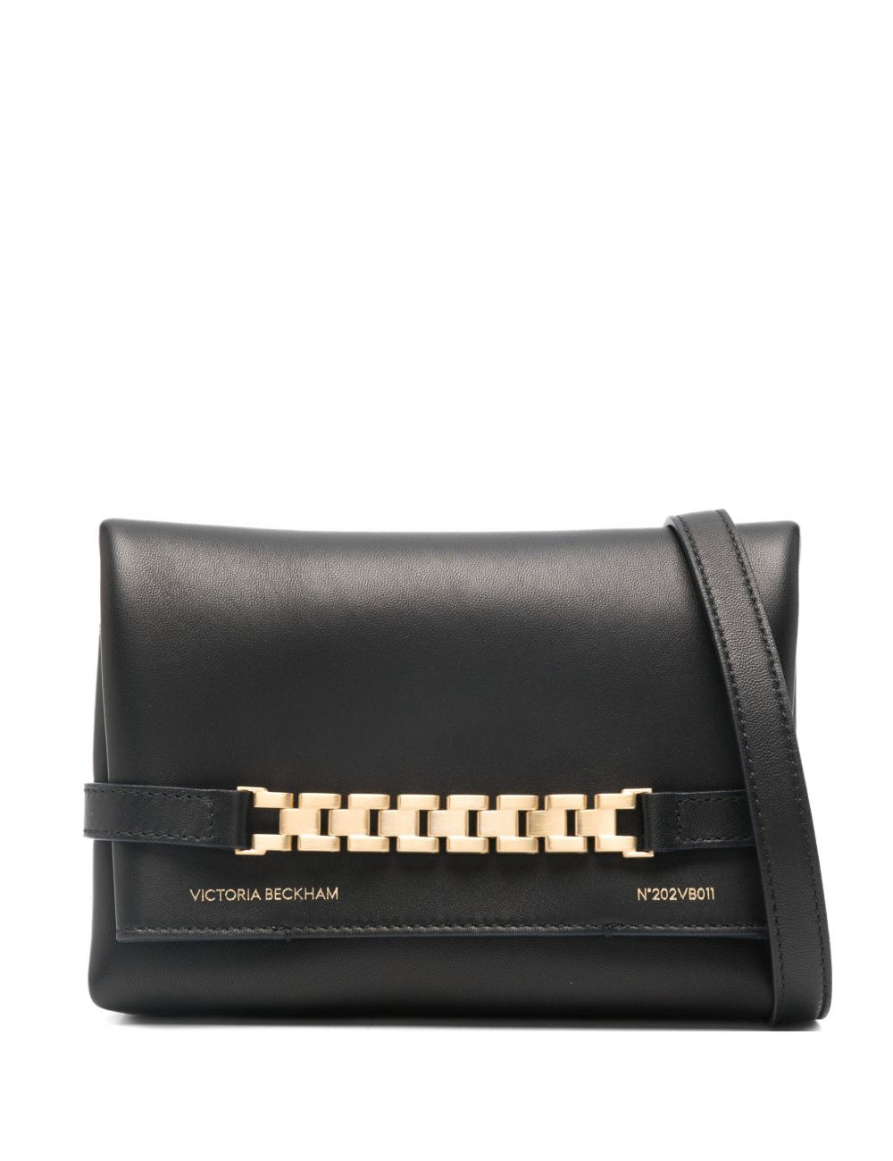 Borsa clutch con catena in mini nero Victoria Beckham - donna 