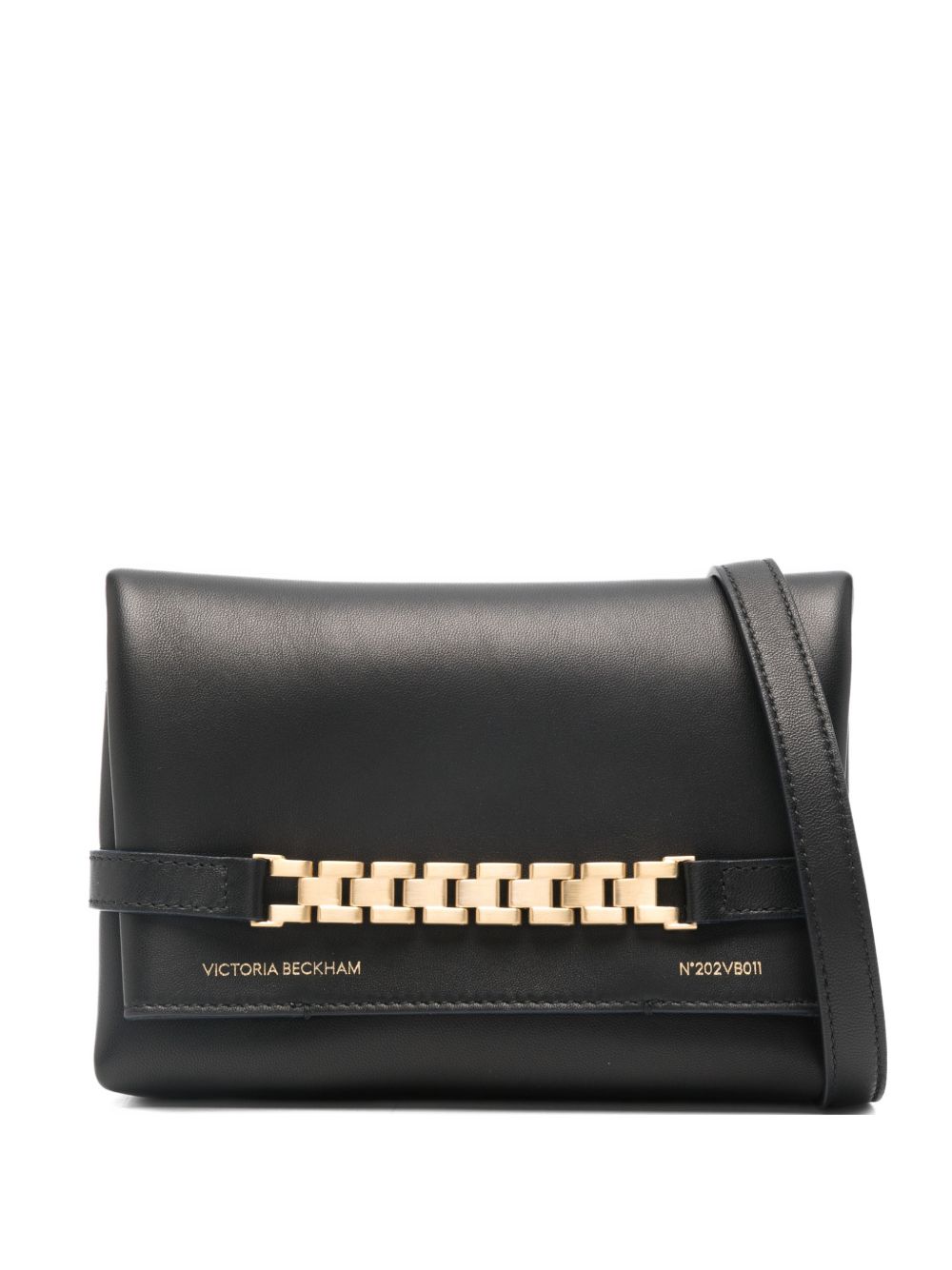 Borsa clutch con catena in mini nero Victoria Beckham - donna 