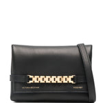 Borsa clutch con catena in mini nero Victoria Beckham - donna 