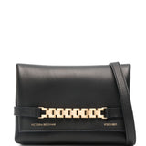 Borsa clutch con catena in mini nero Victoria Beckham - donna 