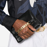 Borsa clutch con catena in mini nero Victoria Beckham - donna 