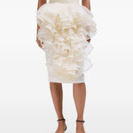Gonna midi con volant in beige Viktor&rolf - donna 