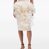 Gonna midi con volant in beige Viktor&rolf - donna 