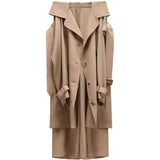 Pantaloni effetto trench in beige Viktor&rolf - donna 