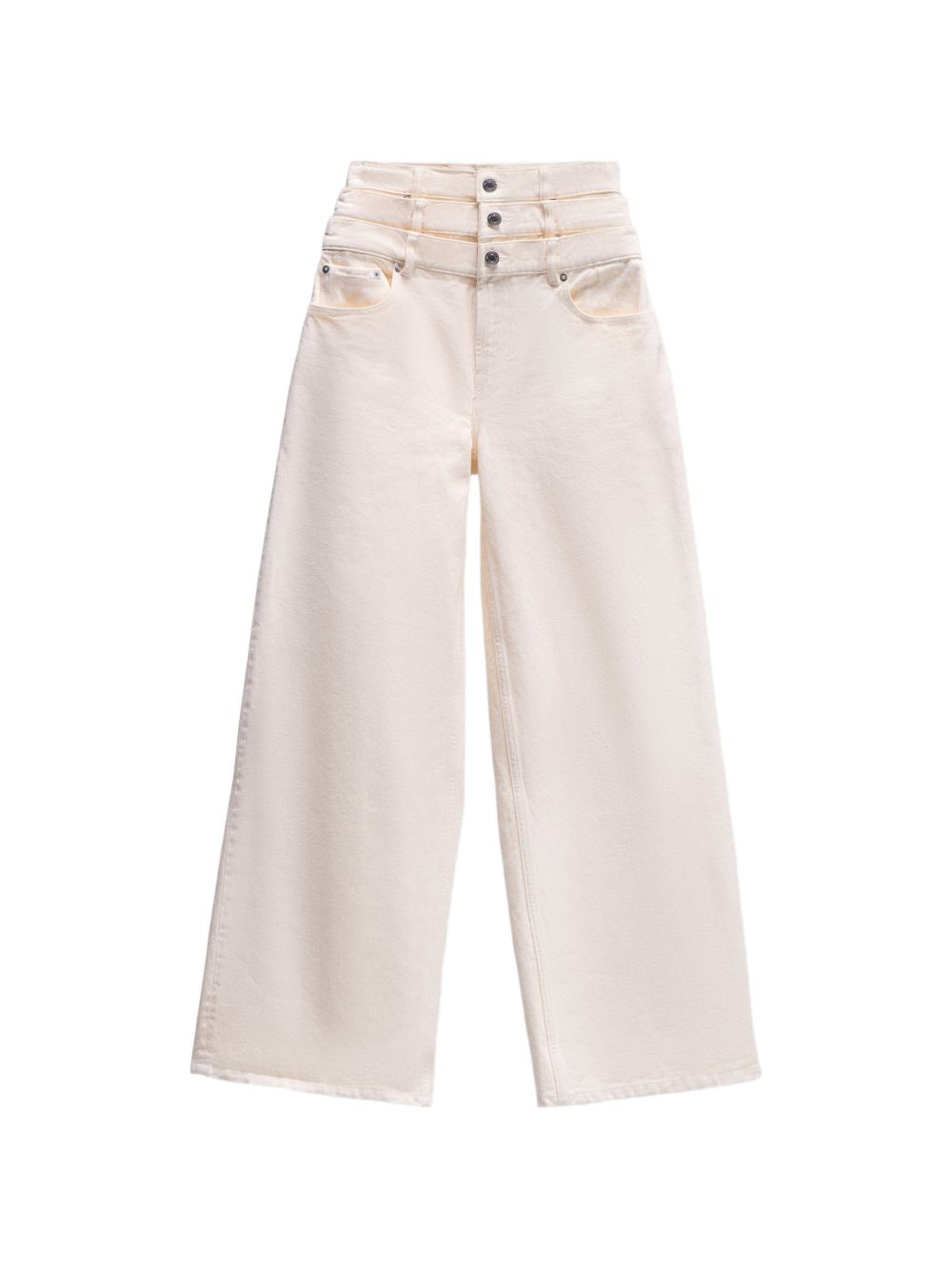 Jeans in denim con design a strati in avorio Viktor&rolf - donna 