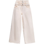 Jeans in denim con design a strati in avorio Viktor&rolf - donna 