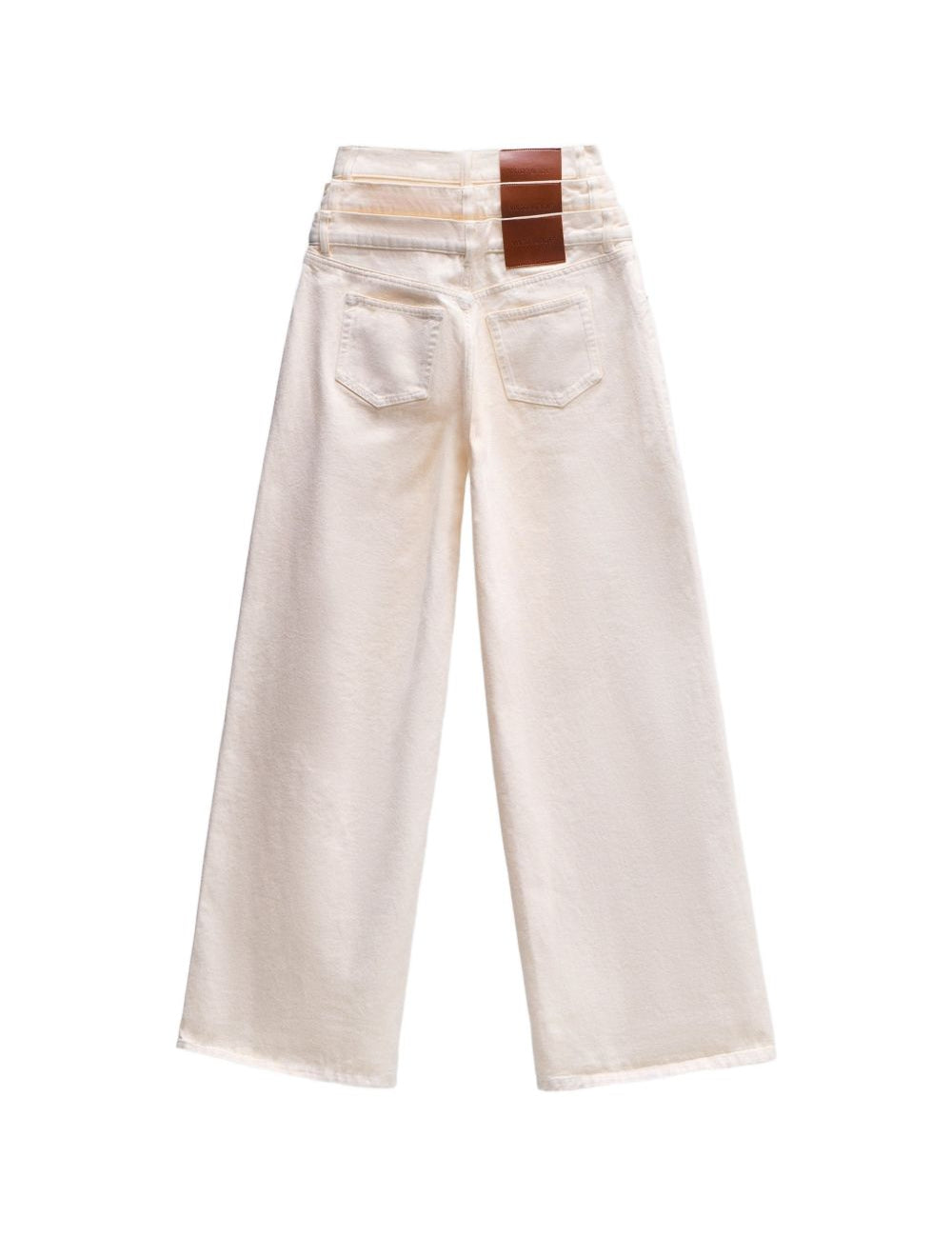 Jeans in denim con design a strati in avorio Viktor&rolf - donna 