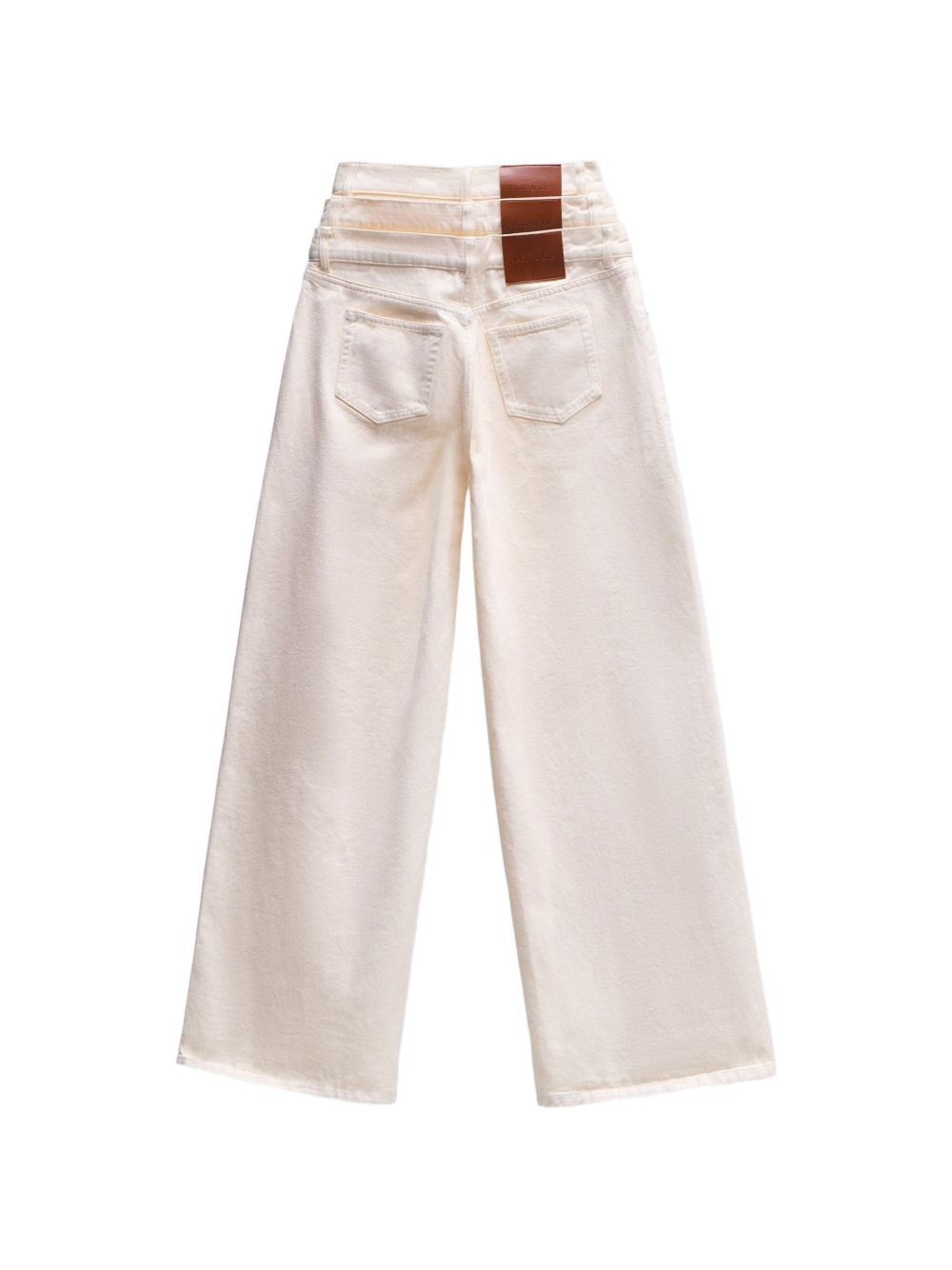 Jeans in denim con design a strati in avorio Viktor&rolf - donna 